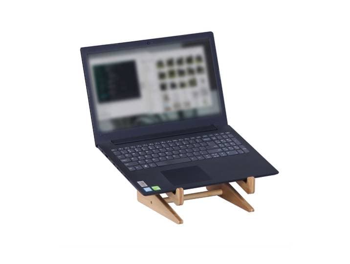 Laptop-Ständer für 10–15 Zoll Bambus Hellbraun