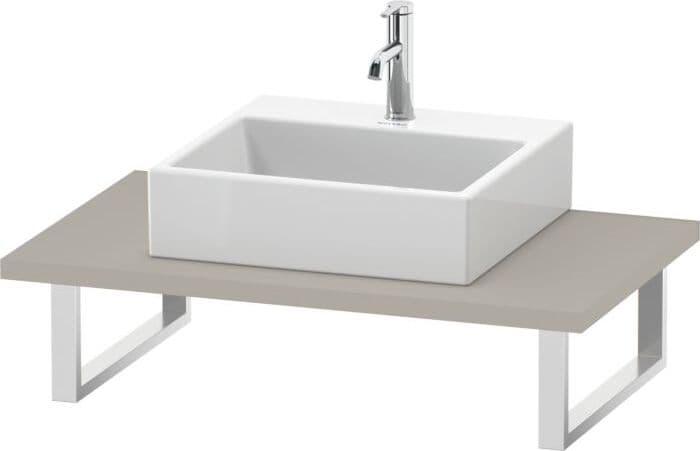 Duravit L-Cube Konsole LC106C09191 Stärke 3 cm, taupe matt, für Aufsatzbecken, variabel