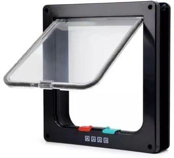 Inspired Living WeatherGuard 4 Way Locking Cat Door For Interior & Garage Doors black s