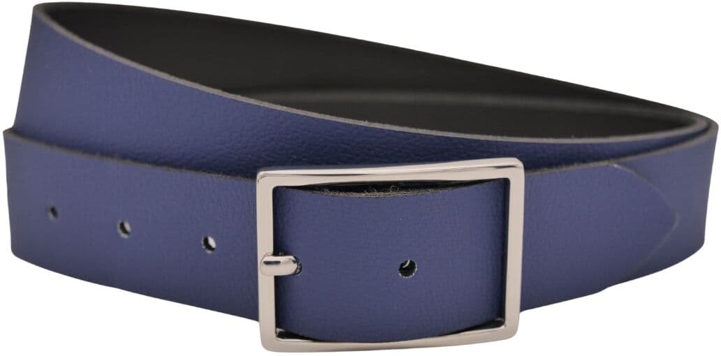 Ledergürtel ANNAMATONI "AnnaMatoni Ledergürtel Lu Ledergürtel Lu", Damen, Gr. TW80 - 95cm Gesamtlänge, blau (marine 490), 100% Leder, Gürtel Ledergürtel