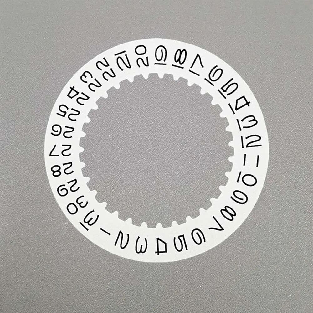 NH35（手表） Yellow/White Watch Calendar Disc for 3135 Movement Date Day Disk No Luminous Calendar Wheel Part