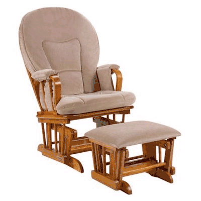Shermag Glider and Rocker - Honey/Oatmeal
