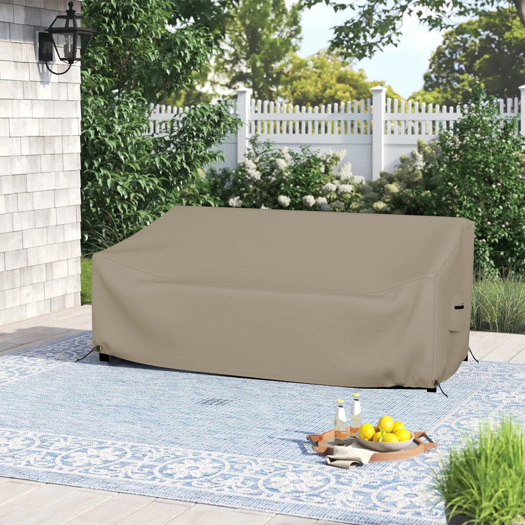Blue Elephant 264.2 cm W Outdoor Patio Chair and Patio Table Cover Beige 73.7cm H x 315cm W x 160cm D