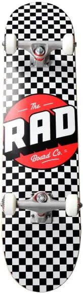 RAD Skateboards Skateboard Komplettboard RAD Checkers Progressive (7.75" - Schwarz/Weiß)