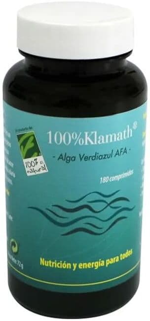 Cien Por Cien Natural 100% Klamath Alga Verdiazul AFA 180 Tabs