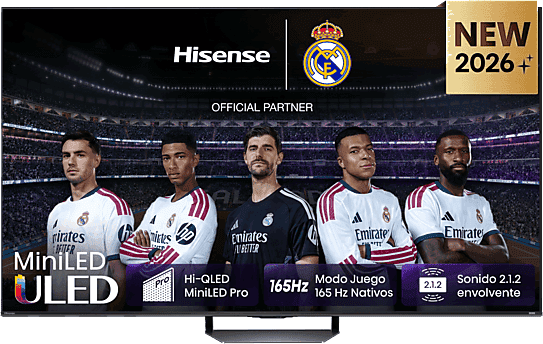TV Mini LED 75" - Hisense 75U7S PRO, HDR 4K, Quad Core/MT9655, 165 Hz Nativos, Hi-View AI Engine Pro, Tuned By Devialet, Negro