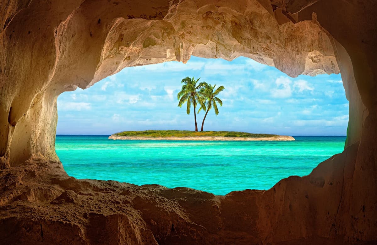 Fototapete PAPERMOON "Photo-Art MATT ANDERSON, PARADIES", bunt, B:2,5m L:1,86m, Vlies, Tapeten, Fototapete