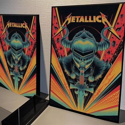 Inspired Finds Metallica Classic Band Poster Canvas Wall Art For Living Room Decor kill 'em All Hammer Blood Cover 5.91x7.87in (no Frame)