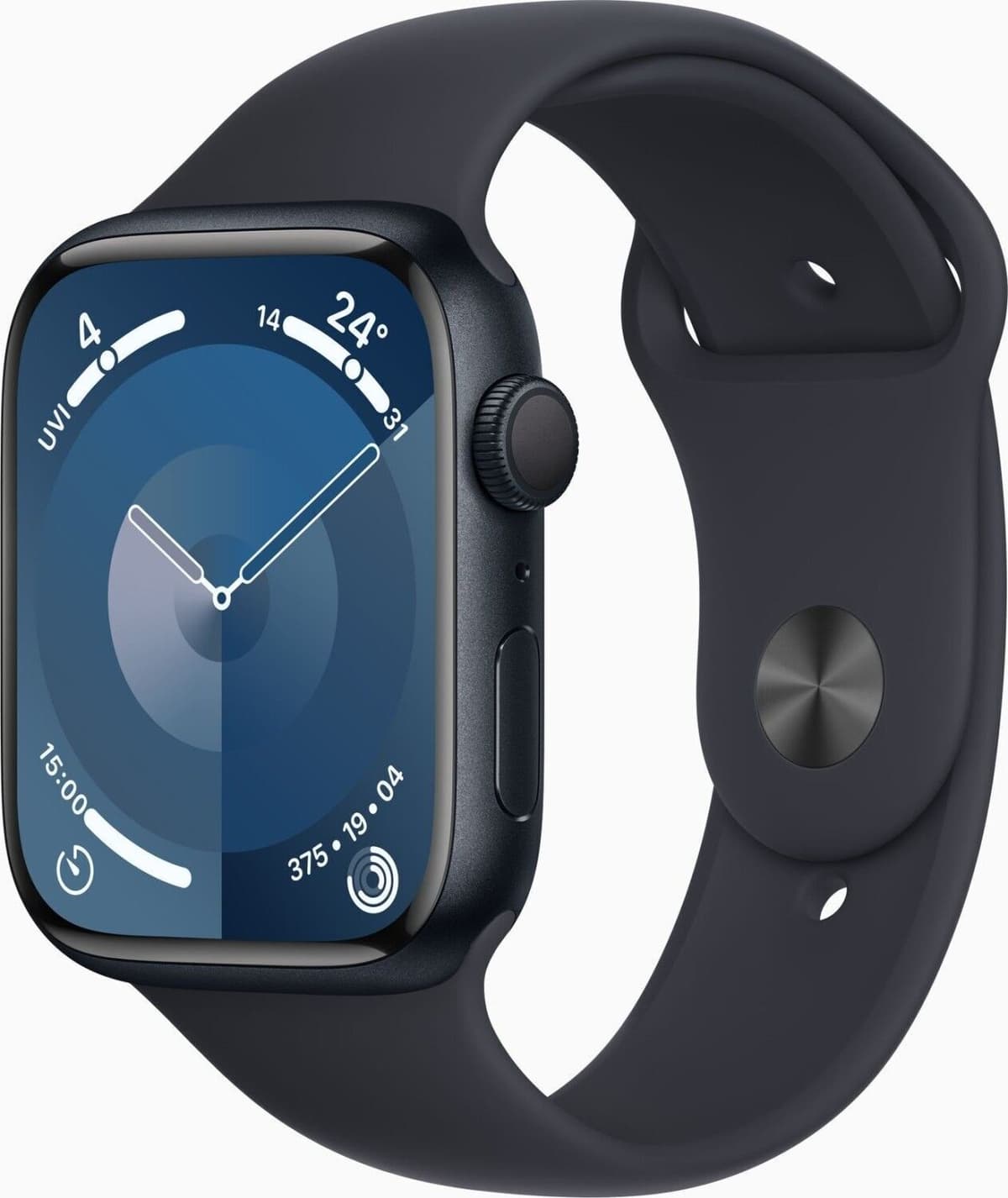 Apple Watch Series 9 Aluminium 45 mm (2023)   GPS   Midnatt   Sportarmband Midnatt M/L