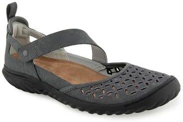 Women's Bianca Hook and Loop Mary Jane by JBU in Charcoal (Size 10 M)