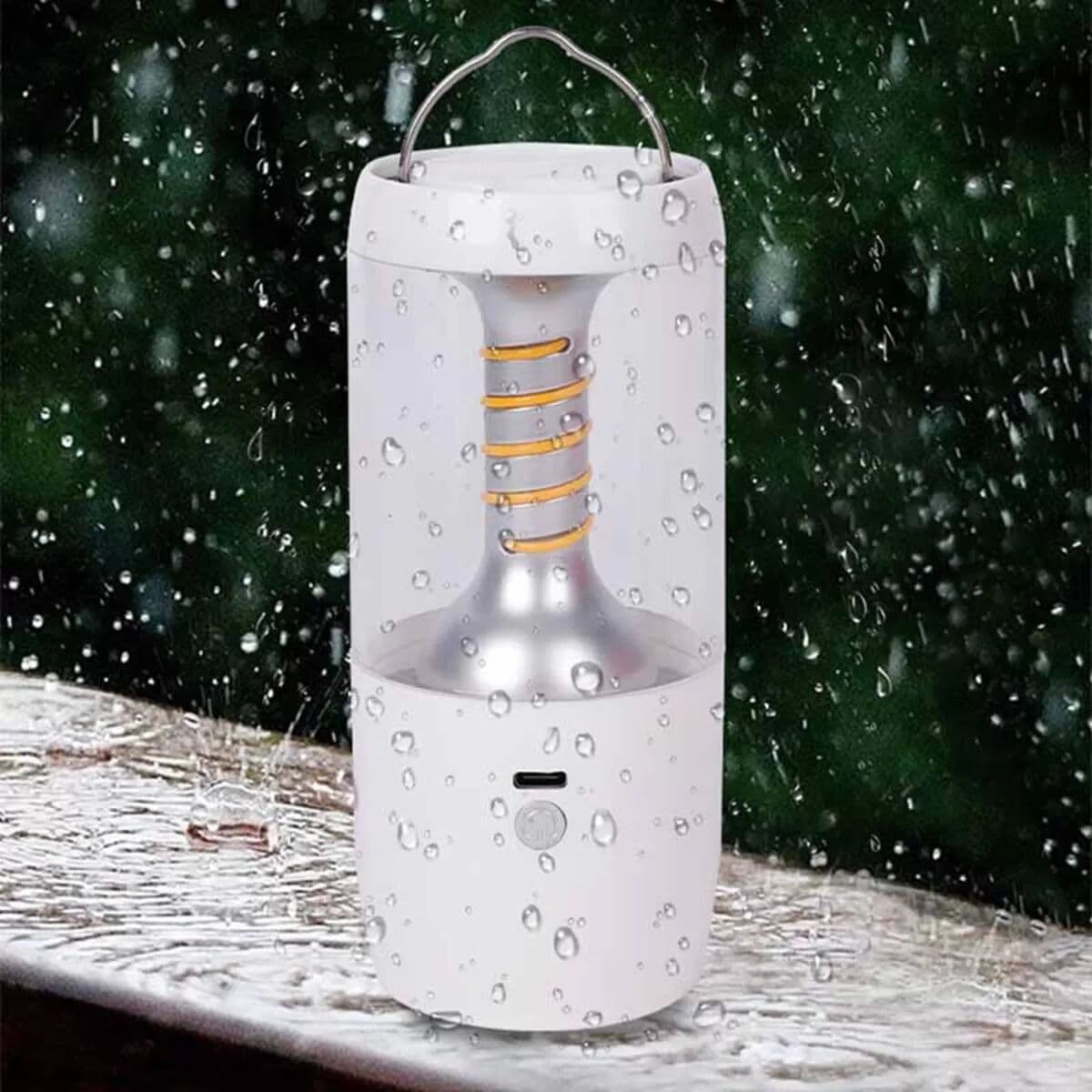 INF Lanterne de camping LED flexible blanche rechargeable : Torche portable 3 modes