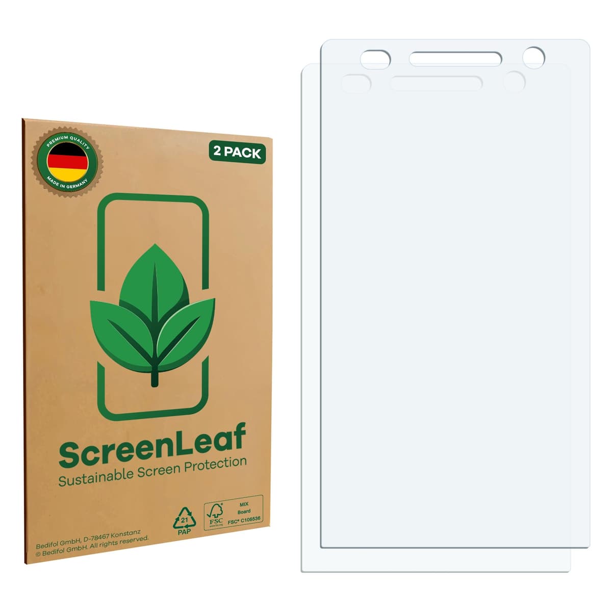ScreenLeaf Schutzfolie nachhaltiger Displayschutz Display Schutz Folie Klar Transparent (6159101)