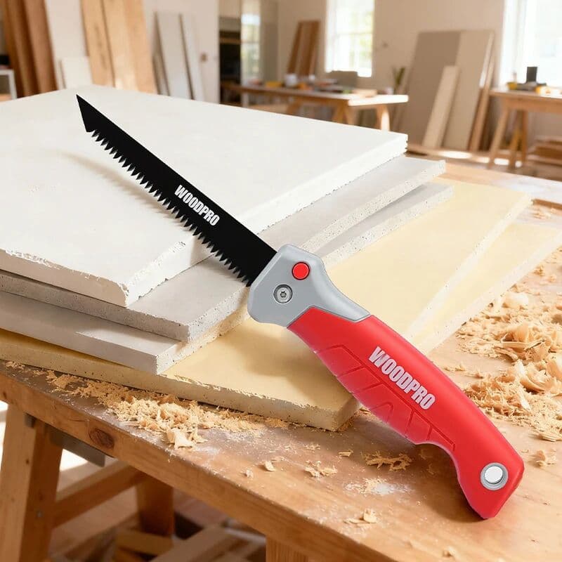 NONE Drywall Saw Teflon Coated Folding Saw SK5 Steel Blade Cutting Tool for Cutting Drywall Home Renovation DIY Projects