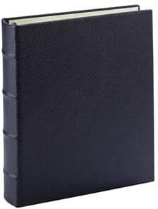 Graphic Image Medium 3-Ring Clear Pocket Album, Leather, Navy