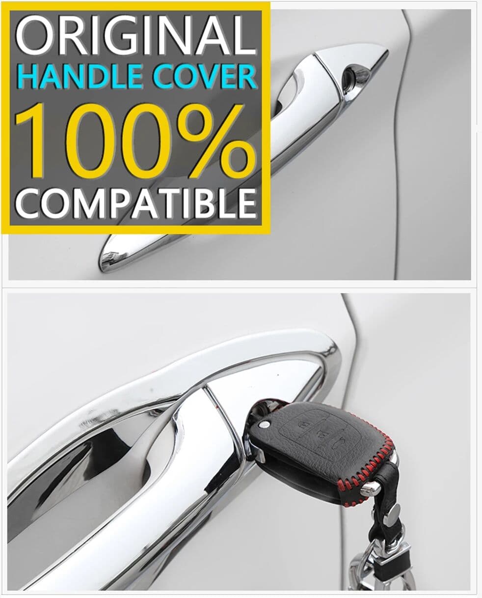 NONE Door Handle Cover Trim For Toyota Corolla E210 2020 2021 2022 2023 Carbon Fiber Chrome Anti-scratch Luxurious Car Accessories