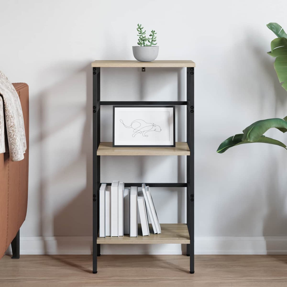 vidaXL Étagère 2 niveaux 40 x 29,5 x 81 cm Bois d'ingénierie