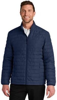 Port Authority J854 C-FREE Brick Jacket in True Navy Blue size Medium   Polyester