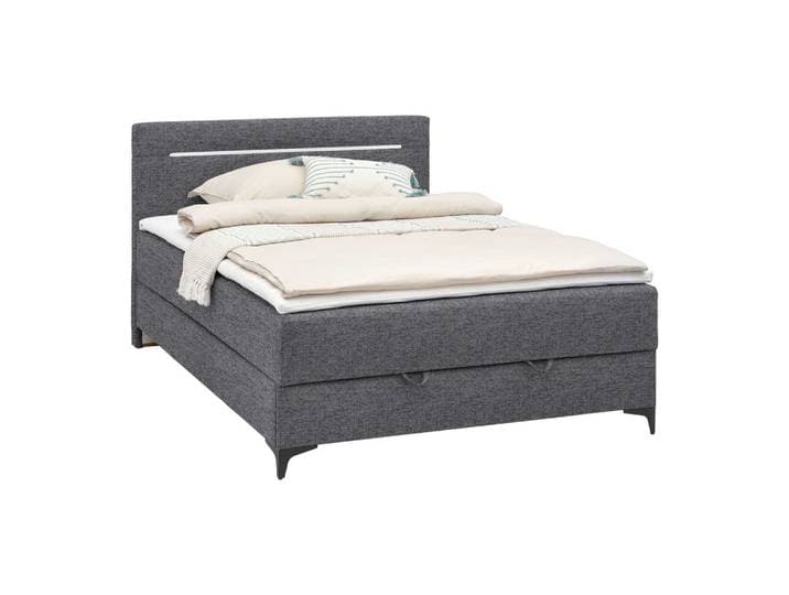 Boxbett 140/200 cm Grau