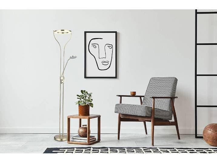Lampadaire LED Ebro 30 x 194 x 35cm Laiton/Laiton Matériau : Métal, Matière plastique Surface en métal : Laqué Type de matière synthétique :