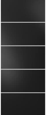 SartoDoors Planum 0210   Bedroom Door Barn Door   Solid Wood   18x80, Matte Black Bathroom Door Pantry Door Closet Door