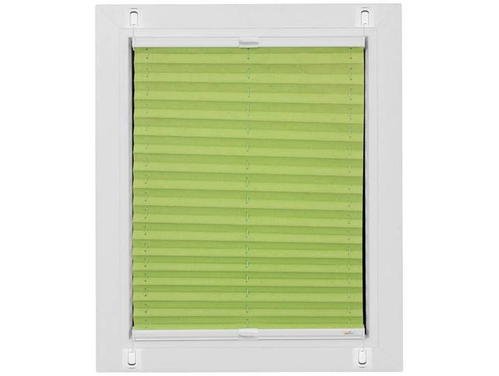 Plissee SUNLINES Start-up Style Crush, ohne Bohren, verspannt, blickdicht , grün (apfelgrün), B:88cm H:185cm, Obermaterial: 100% Polyester, Plissees, Plissee, geklebt mit Gelenkklebeplatte