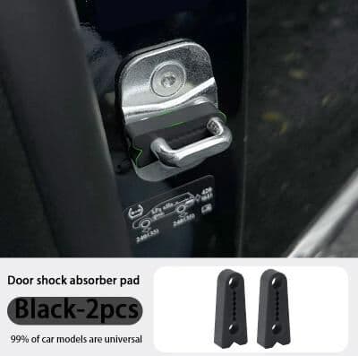 Inspired Living SilentGuard Universal Car Door Lock Protector Silicone Shock Absorber Pads black 2pcs