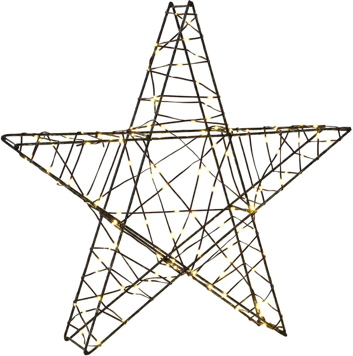 vidaXL Étoile de Noël 3D 120 LED Blanc chaud 55 x 53,5 x 10 cm