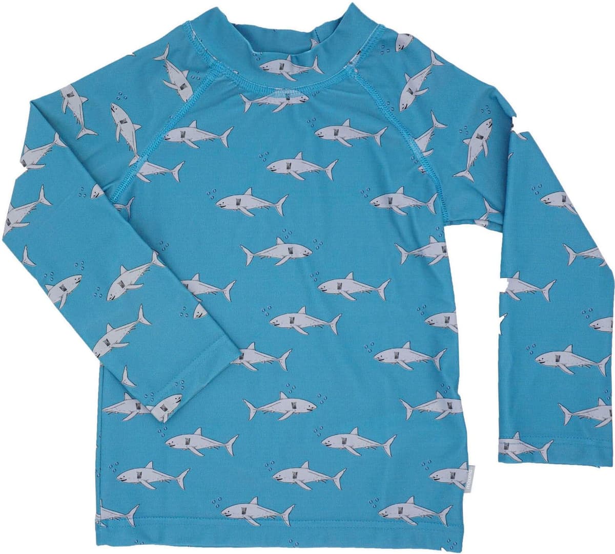 Langarmshirt MAXIMO, Jungen, Gr. 122/128, blau, Obermaterial: 80% Polyamid, 20% Elasthan, gemustert, normal normal, Rundhals, Shirts Langarmshirt, weich, pflegeleicht, bequem, Langarm blau 122/128