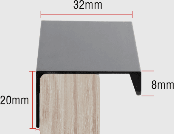 Innfelt Håndtak, Håndtak, Metallic, Brun "Sencillo" 100...200mm – 100mm – 100 Mm