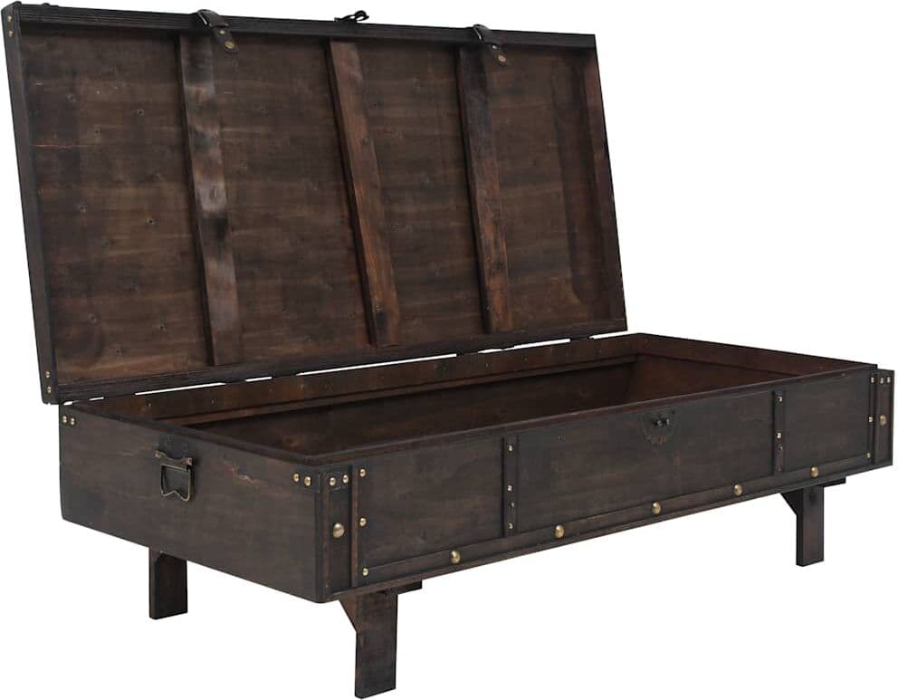 vidaXL Table basse contreplaqué style vintage 120x55x35 cm