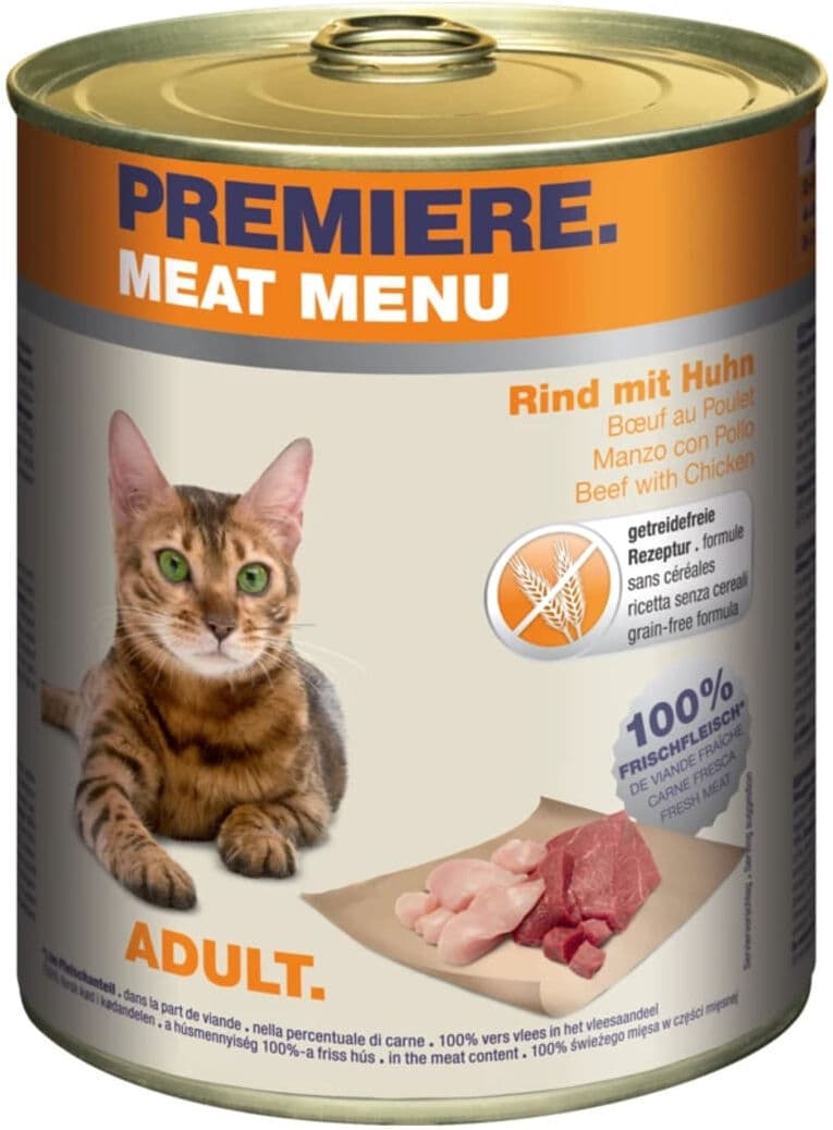 Premiere Meat Menu Cat Lattina 800G MANZO CON POLLO