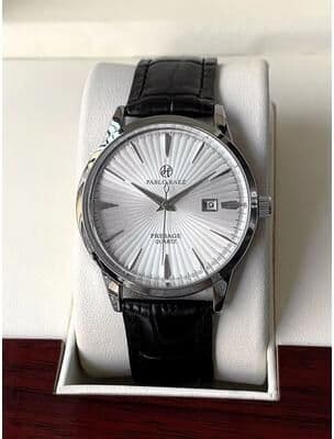 Inspired Finds Classic Business Leather Quartz Watch For Men With Calendar white