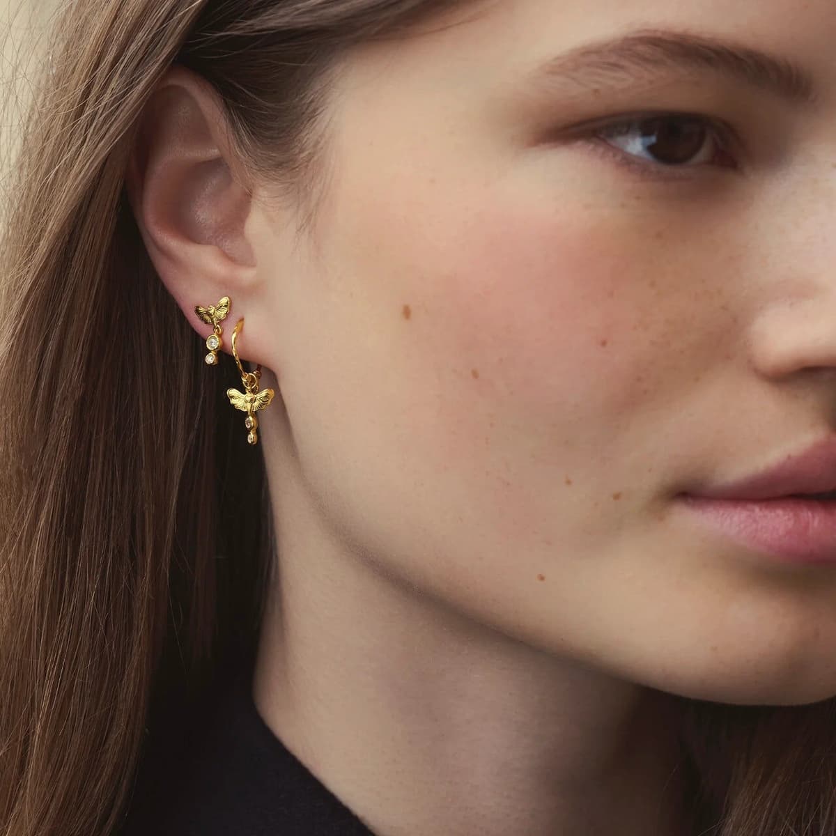 Maanesten Fauna Earrings Øredobber Gull Gull