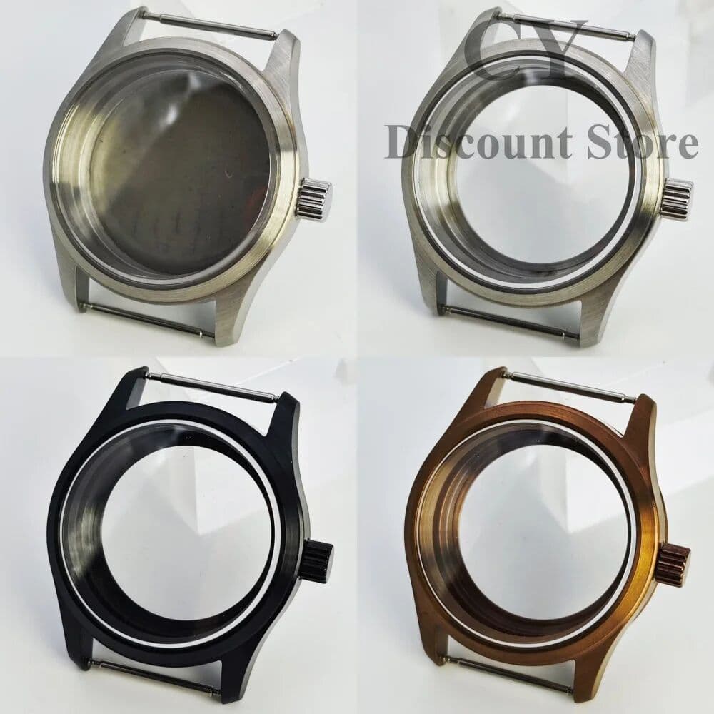 RICHUS Watch Case Copper Silver Black 36mm 39mm Watch Case Sapphire Glass Fit ETA2824 PT5000 Movement