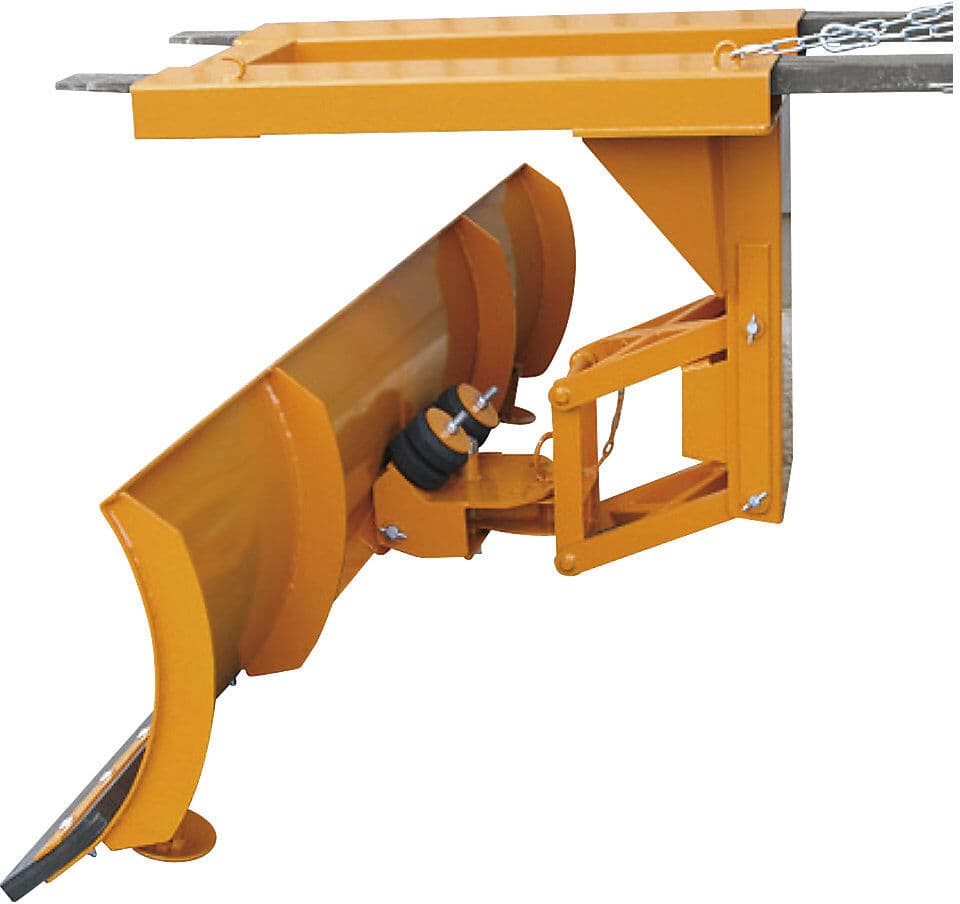 Schneeschild für Gabelstapler, mit Stahlschürfleiste, Schildbreite 2100 mm, orange, 210 x 70 mm Eichinger