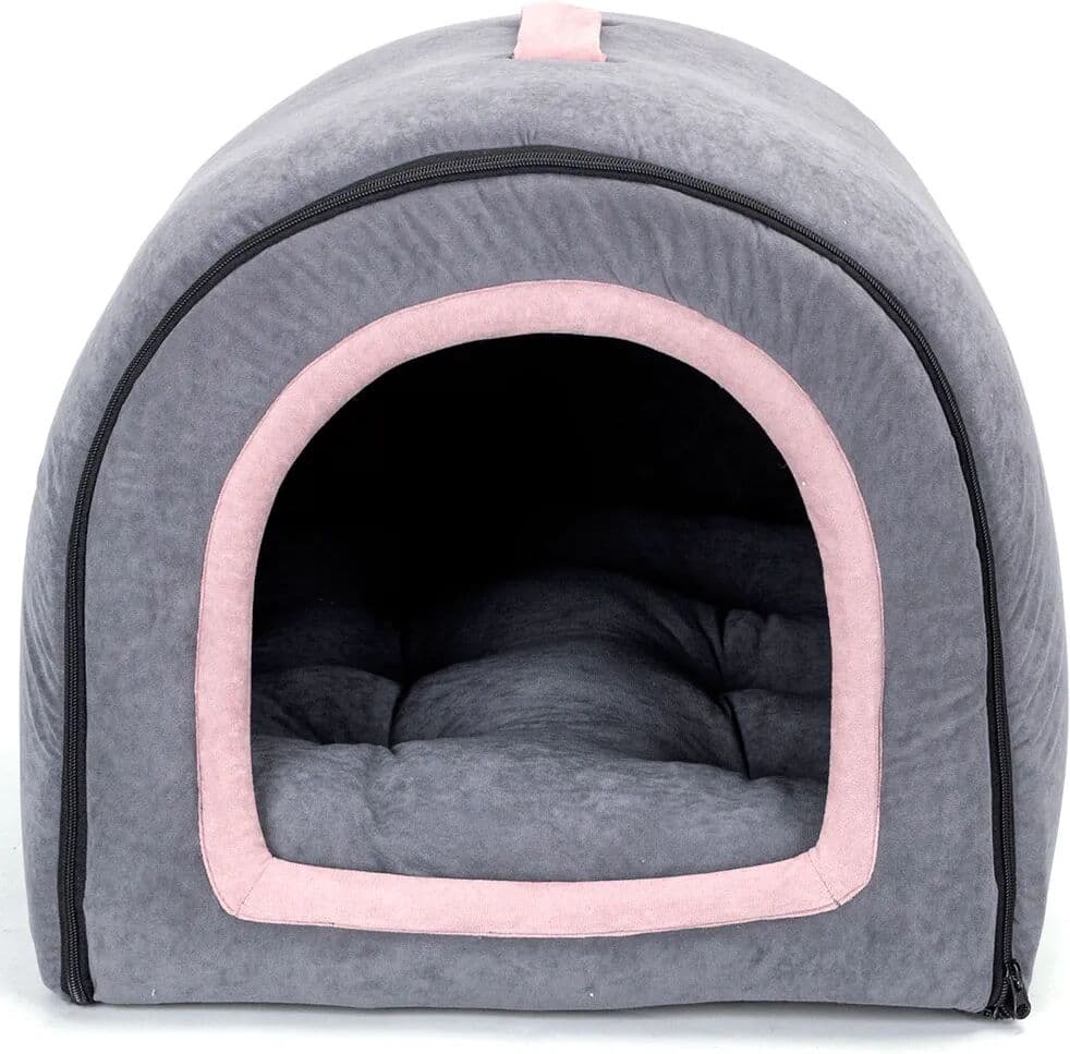 Nobleza Cama Para Perros Arched House Pink / Grey 56 x 47 x 42 cm