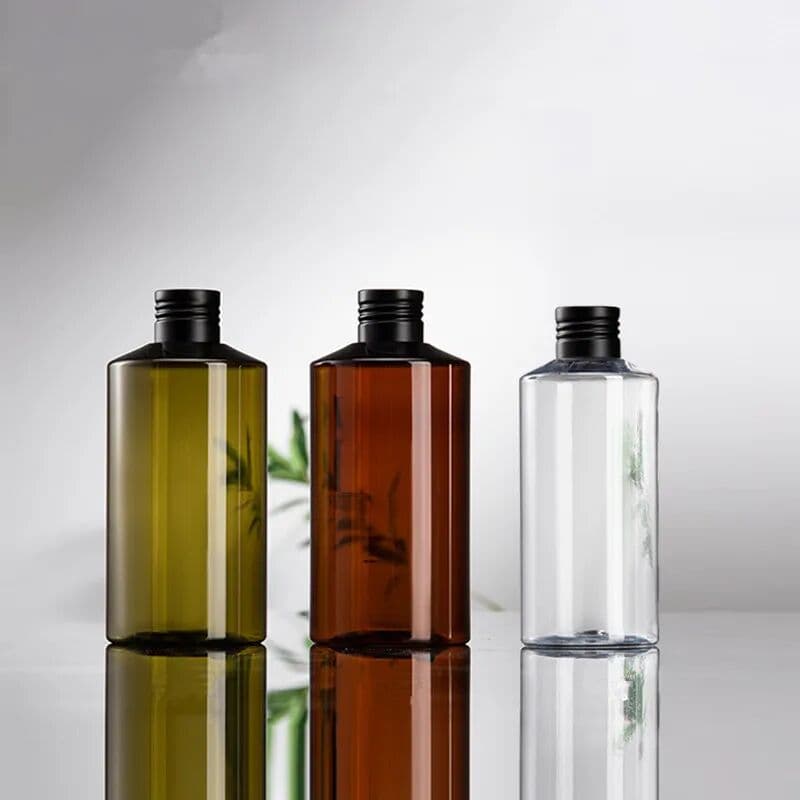 NONE 100/150/200/280ml Cosmetic Toner Bottle With Plug Screw Cap PET Cosmetic Container Liquid Medicine Toner Plastic Water Bottle