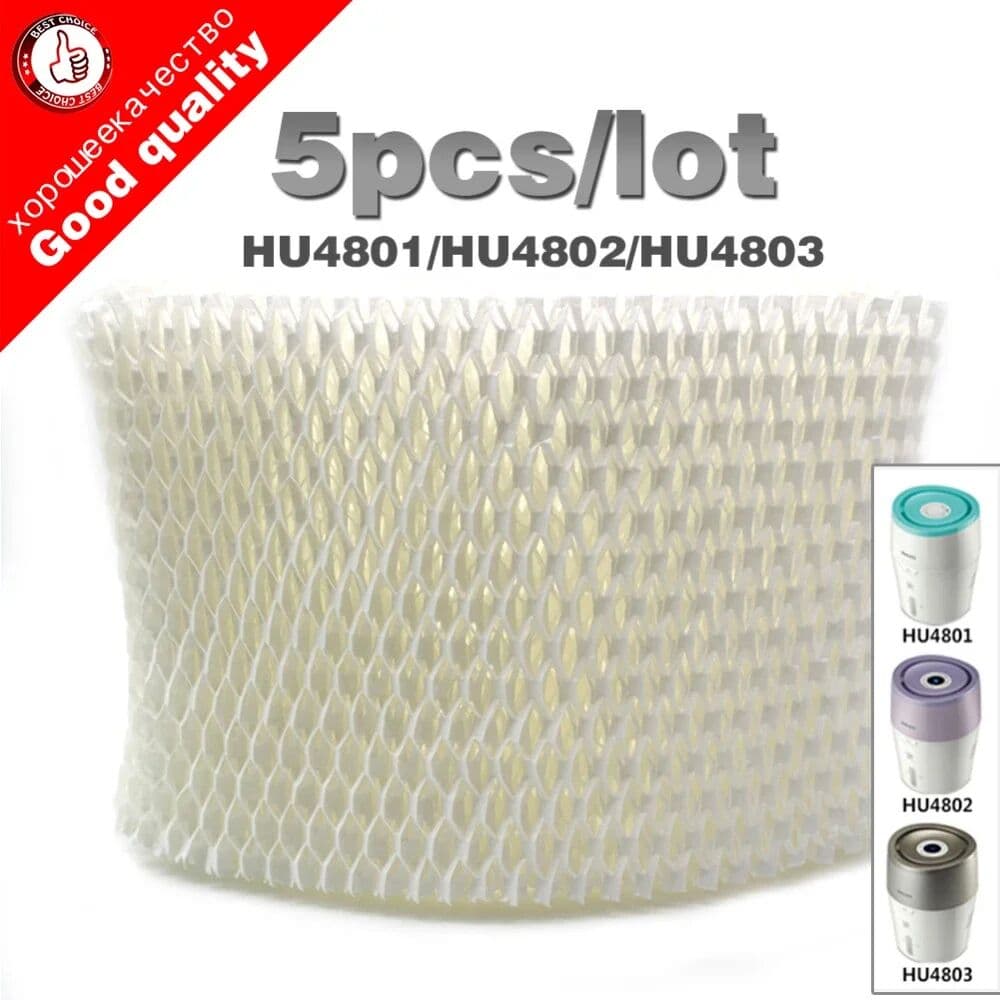 NONE 5Pcs OEM HU4102 Humidifier, Bacteria and Scale Filter for Philips HU4801/HU4802/HU4803 Humidifier HU4810 HU4811 HU4813 HU4814