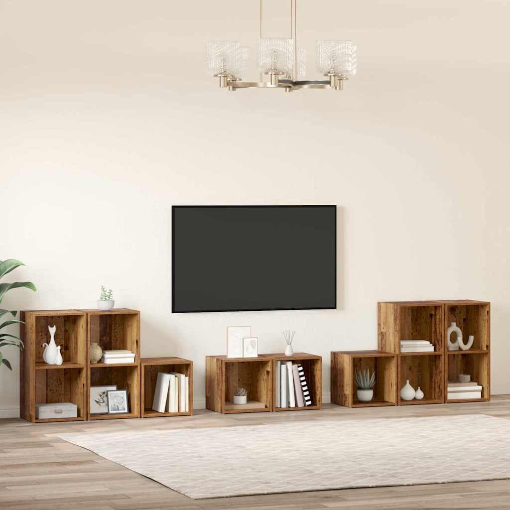 vidaXL Ensemble de meubles TV 8 pc 37 x 35 x 72 cm Bois Ancien