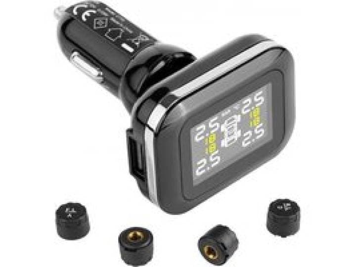 VEVOR RV-bandenspanningscontrolesysteem, 7,3-87 psi aanhangwagen-TPMS, universeel draadloos autoalarmsysteem, waterdichte TPMS-sensorkit met 4 sensoren, 5 alarmmodi, realtime weergave