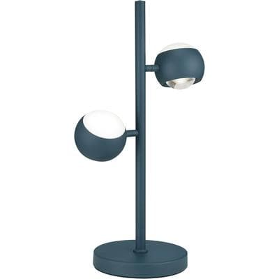 MUSTERRING LED Tischleuchte "CANNON, 2-flammige LED Tischlampe 5W 500Lumen 2300+3000+4000K CCT", blau, 2, Ø 10cm H: 50cm, 1 Stk., Leuchten, mit Touch-Sensordimmer, Memory, 2 schwenkbare Lichtkegel up-and-down, LED Tischleuchte