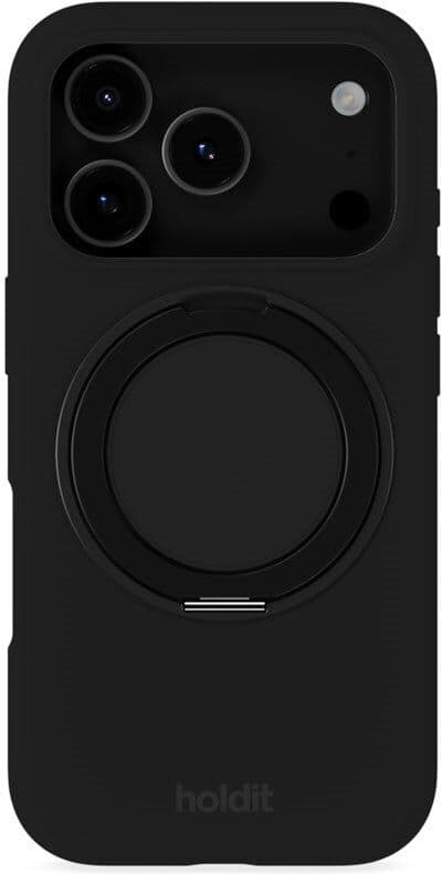 iPhone 18 Pro / 17 Pro Holdit Silikone Stand Cover - Black