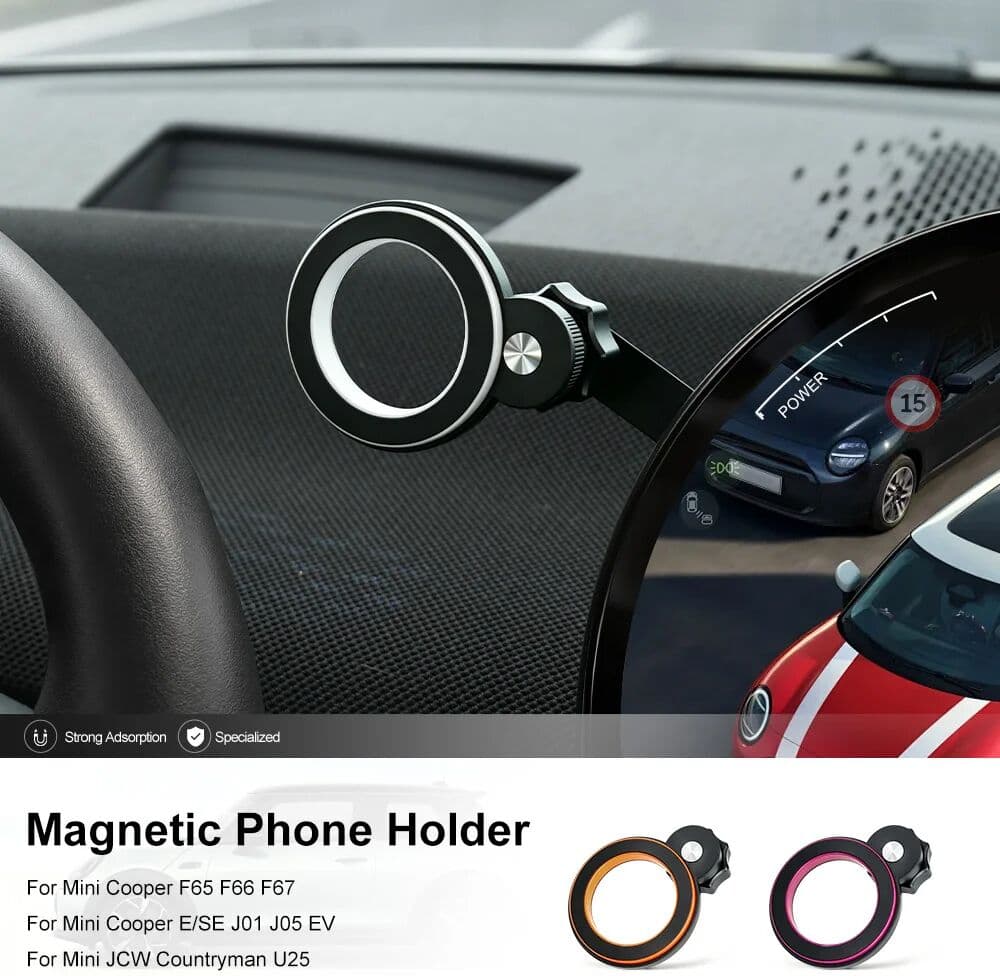 Car Central Screen GPS Navigation Phone Holder Magnetic 360 Rotation for Mini Cooper E/SE J01 J05 F66 F65 F67 U25 Countryman