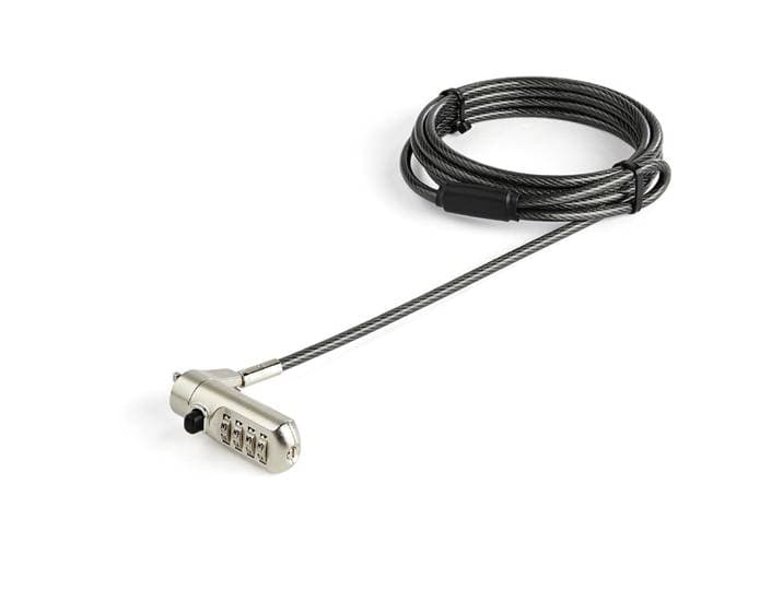 StarTech.com C?âble de sécurité pour ordinateur portable - 2 m - Verrou à combinaison - Antivol Nano-Slot, 2 m, Kensington, Verrouillage à combinaison