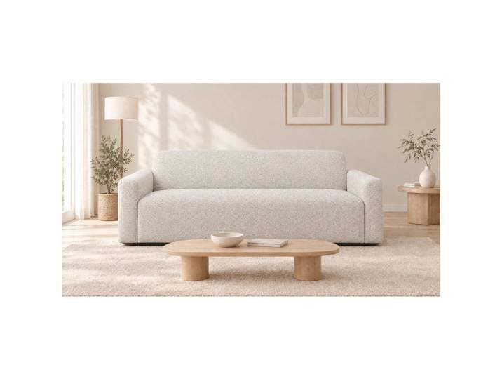 Livetastic 2-Sitzer-Sofa Hector, Creme, 1-Sitzer, 203x71x92 cm, Wohnzimmer, Sofas & Couches, Sofas, 2-Sitzer Sofas