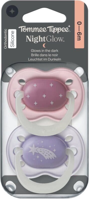 Tommee Tippee NightGlow Soother 0-6m πιπίλα Girl 2 τμχ