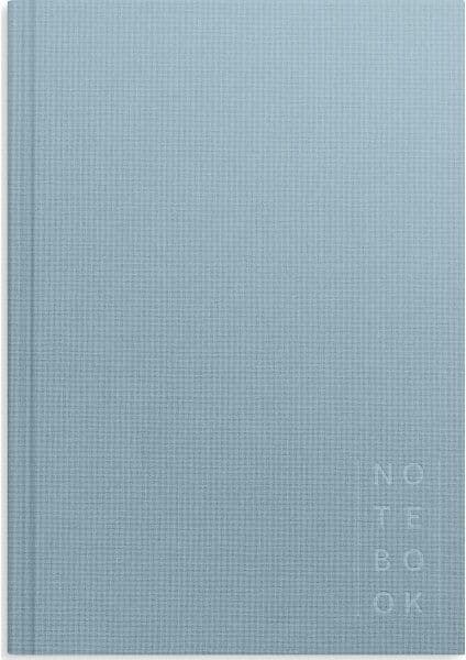 Burde Notesbog, Tekstil, A5, Linjeret, Light Blue
