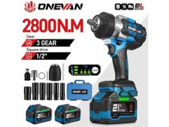 ONEVAN 2800N.M Borstelloze Elektrische Slagmoersleutel 1/2Inch Draadloze Momentsleutel Schroevendraaier Power Tool Voor Makita 18V Batterij pin