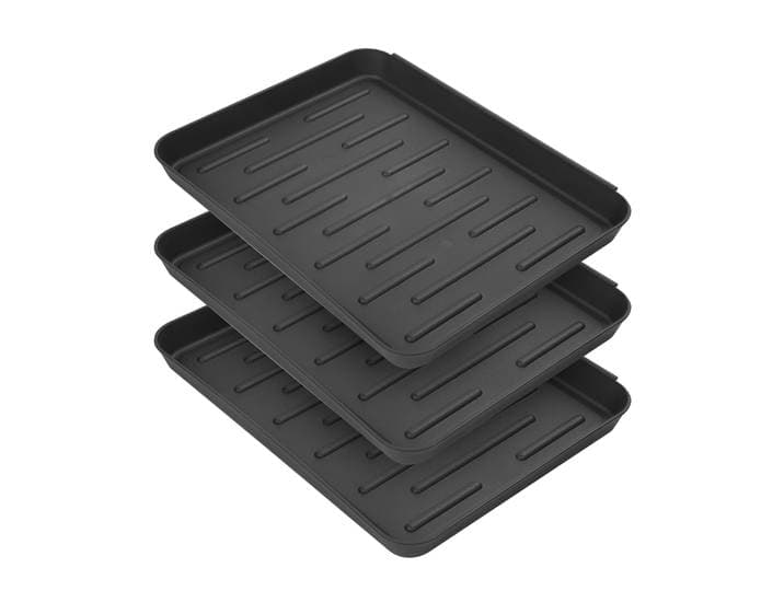 Schuhabtropfschale 35 x 27 cm 3er Set schwarz
