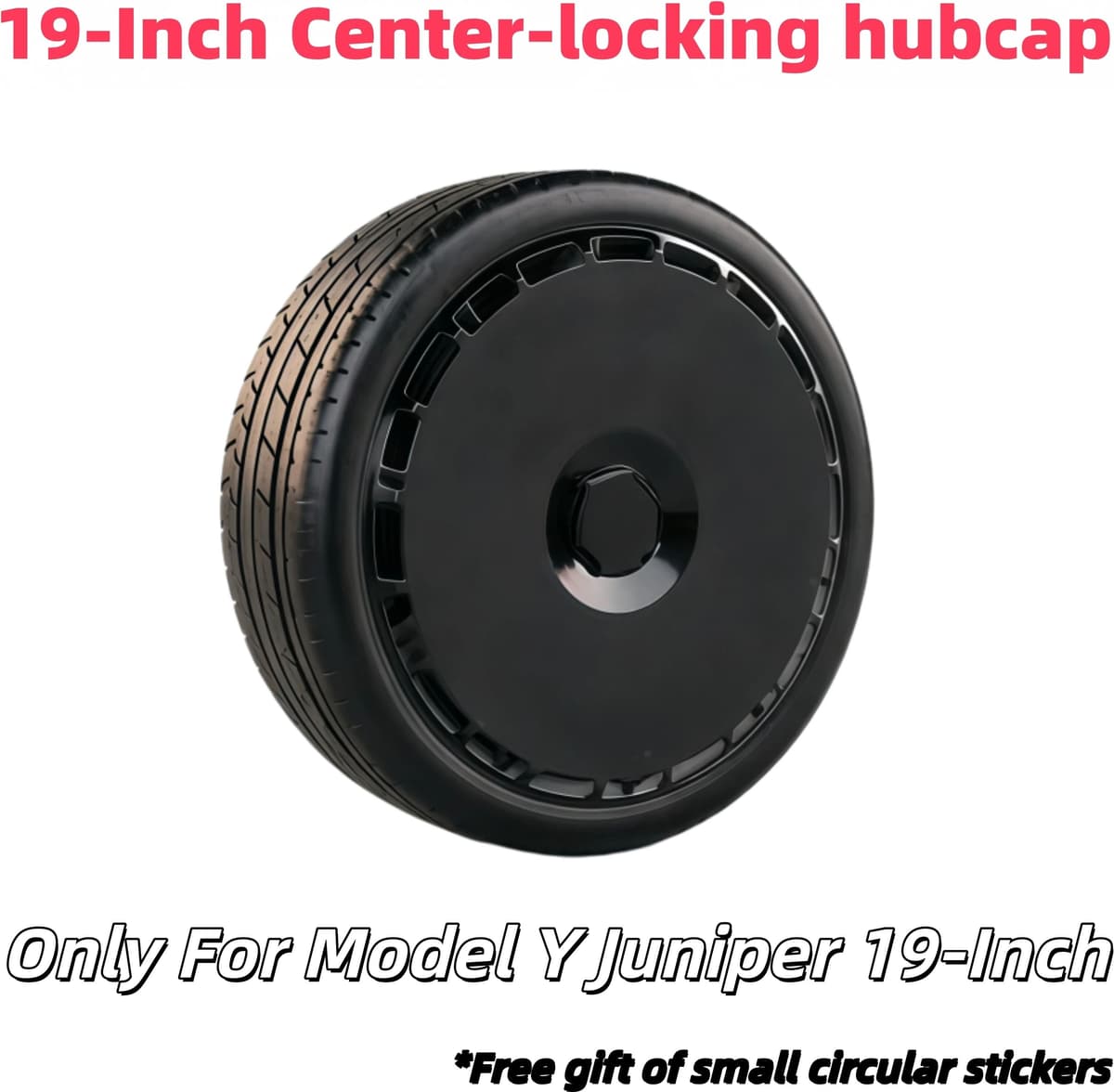 NONE 4PCS HubCap 19 Inch Wheel Caps Automobile Performance Replacement Hub Cap Full Rim Cover Accessories For Tesla Model Y Juniper